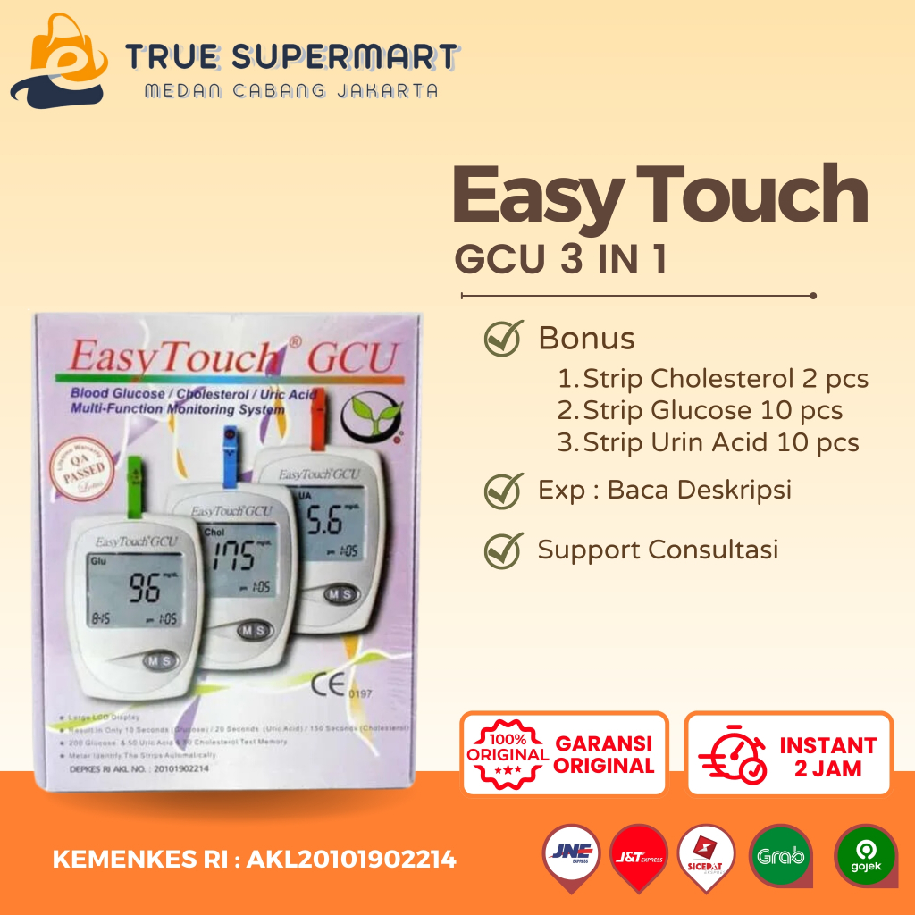Jual Easydrew Easy Touch GCU 3 In 1 Alat Test Test GCU 3 In 1 Easytouch ...