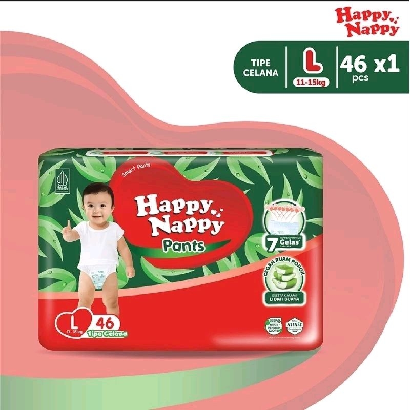 Jual Happy Nappy Pants L46 - Happy Nappy Popok Celana L 46 | Shopee ...