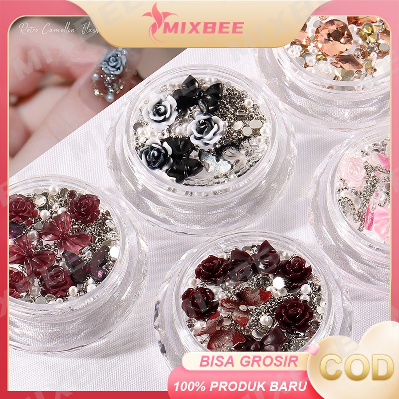 Jual Aksesoris Nail Art Bentuk KupuKupu / Butterfly / Rose Mawar Aksen