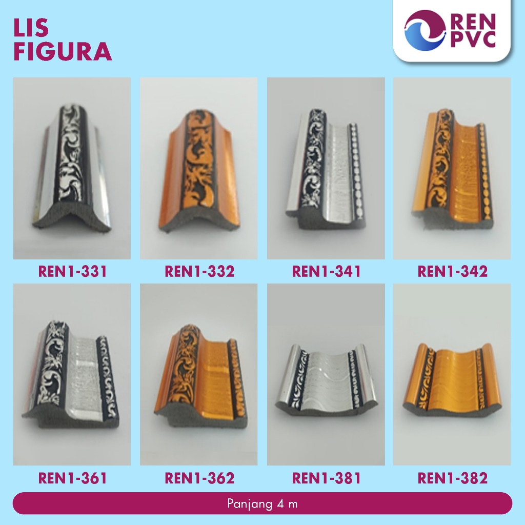 Jual REN PVC - LIS FIGURA / PINGGIR SIKU 3 4 6 8 CM | Shopee Indonesia