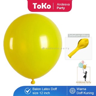 Jual Balon Doff Kuning / Balon Doft Kuning / Balon Warna Kuning / Balon ...