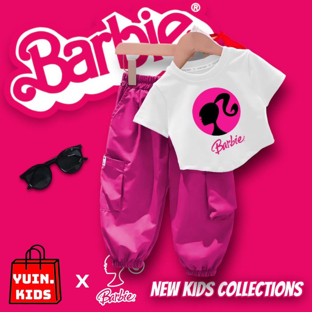 Jual SETELAN BARBIE BAJU CELANA CARGO ANAK 1-5 TAHUN BARBIE X YUIN.KIDS ...