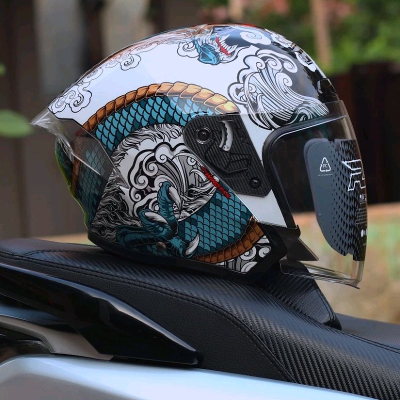 Jual RSV HELM NEW WINDTAIL HALF FACE | RYUJIN | SINGLE VISOR | Shopee ...