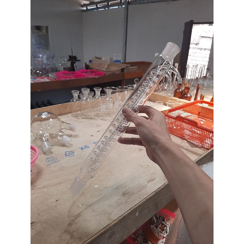 Jual kondensor dimroth spiral 30cm ns 29/32 PYREX | Shopee Indonesia