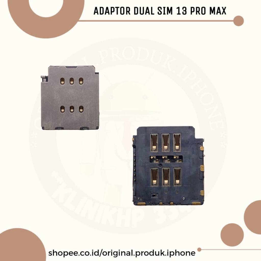 Jual CONEKTOR/ADAPTOR PEMBACA DUDUKAN SIM CARD GANDA 13 PRO MAX ...
