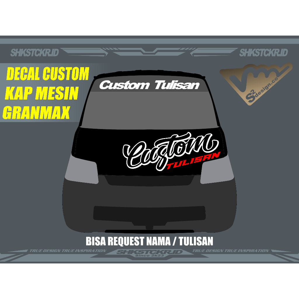 Jual Sticker Kabin GRANMAX Bonus Kaca Atas ( BISA REQUEST ) | Shopee ...