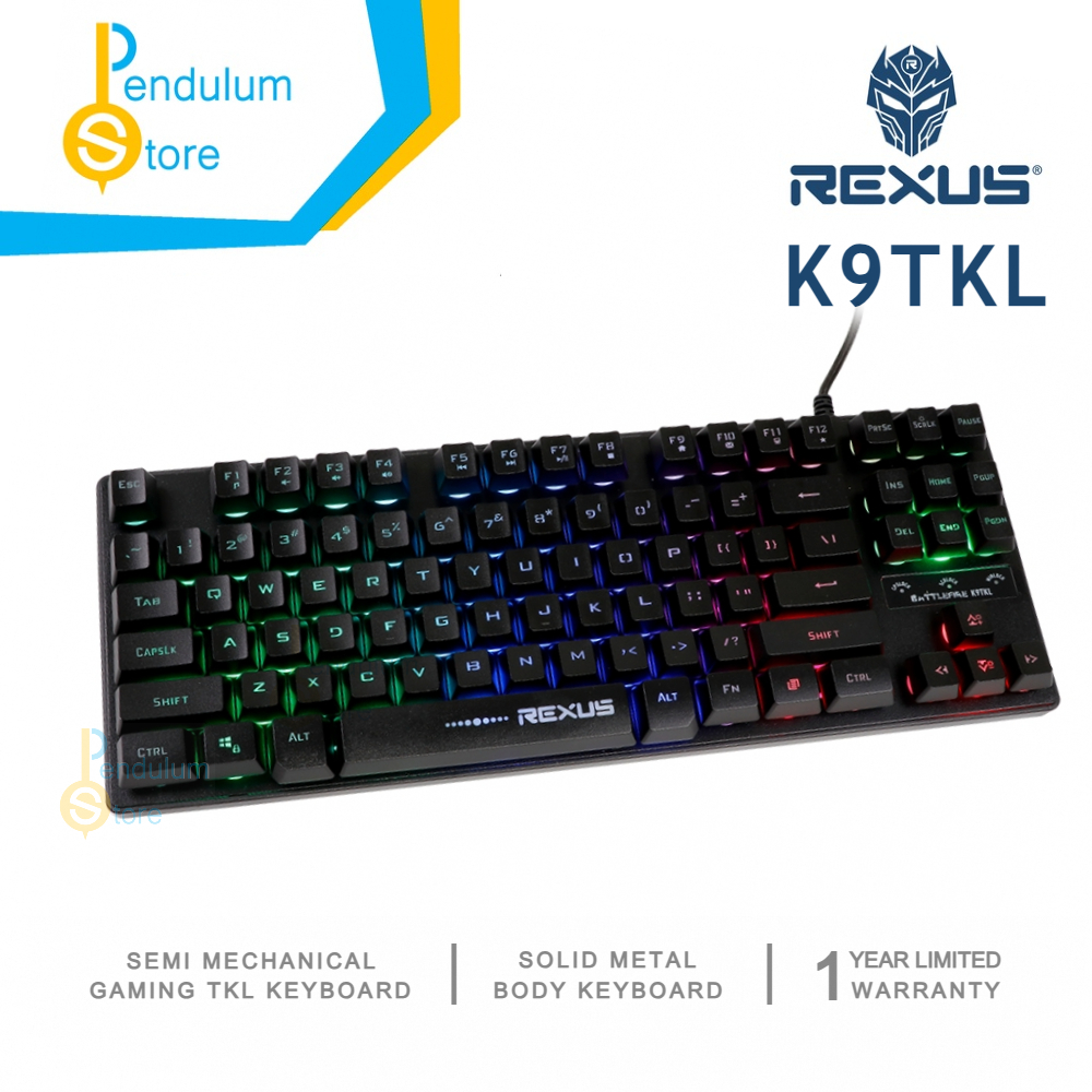 Jual Rexus Battlefire RX-K9TKL Keyboard Gaming TKL Fortress Rainbow LED ...