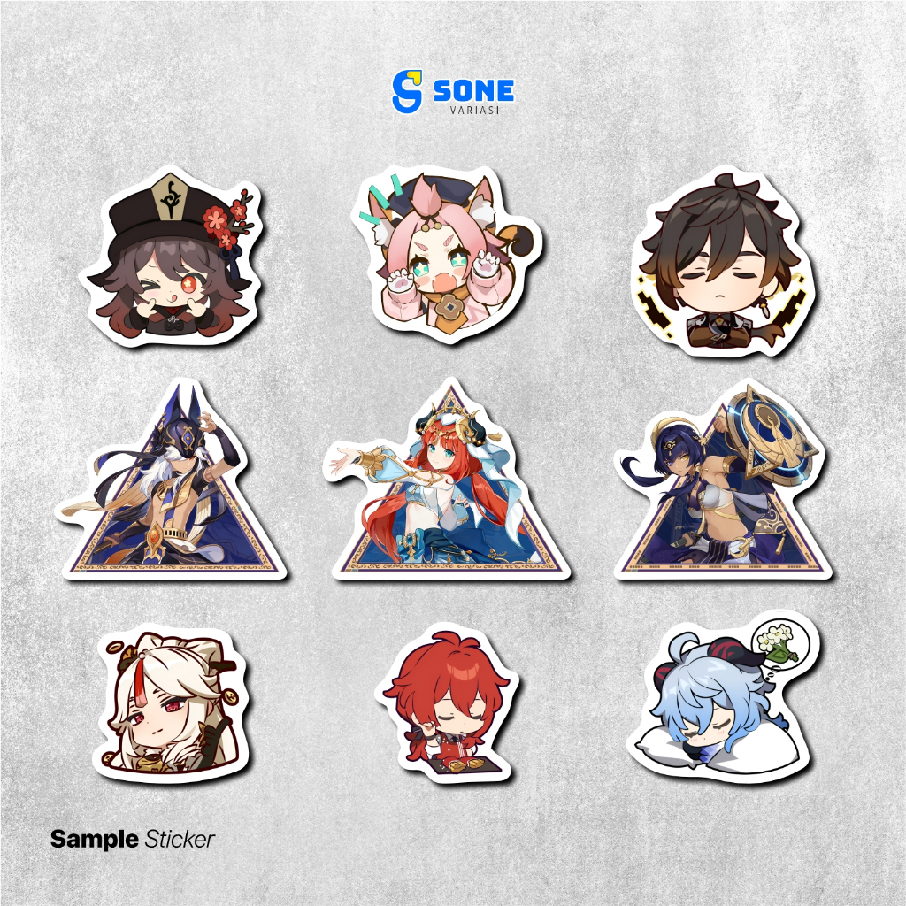 Jual 70 PCS Stiker Aesthetic Anime Genshin Impact untuk STICKER LAPTOP ...
