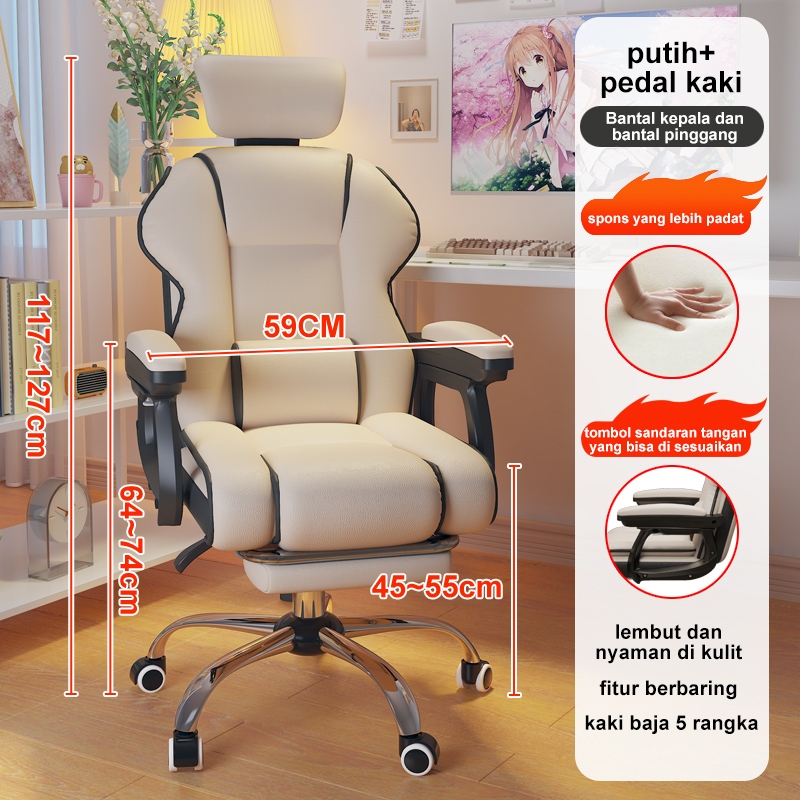 Jual Kursi Gaming Dengan Pedal Kursi Komputer Kursi Kantor Kursi Kerja ...