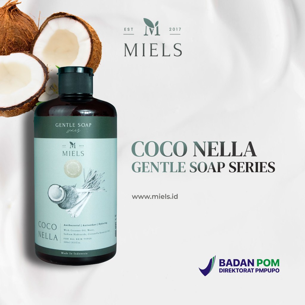 Miels Coconella Face & Body Soap 500 ml  bisa COD