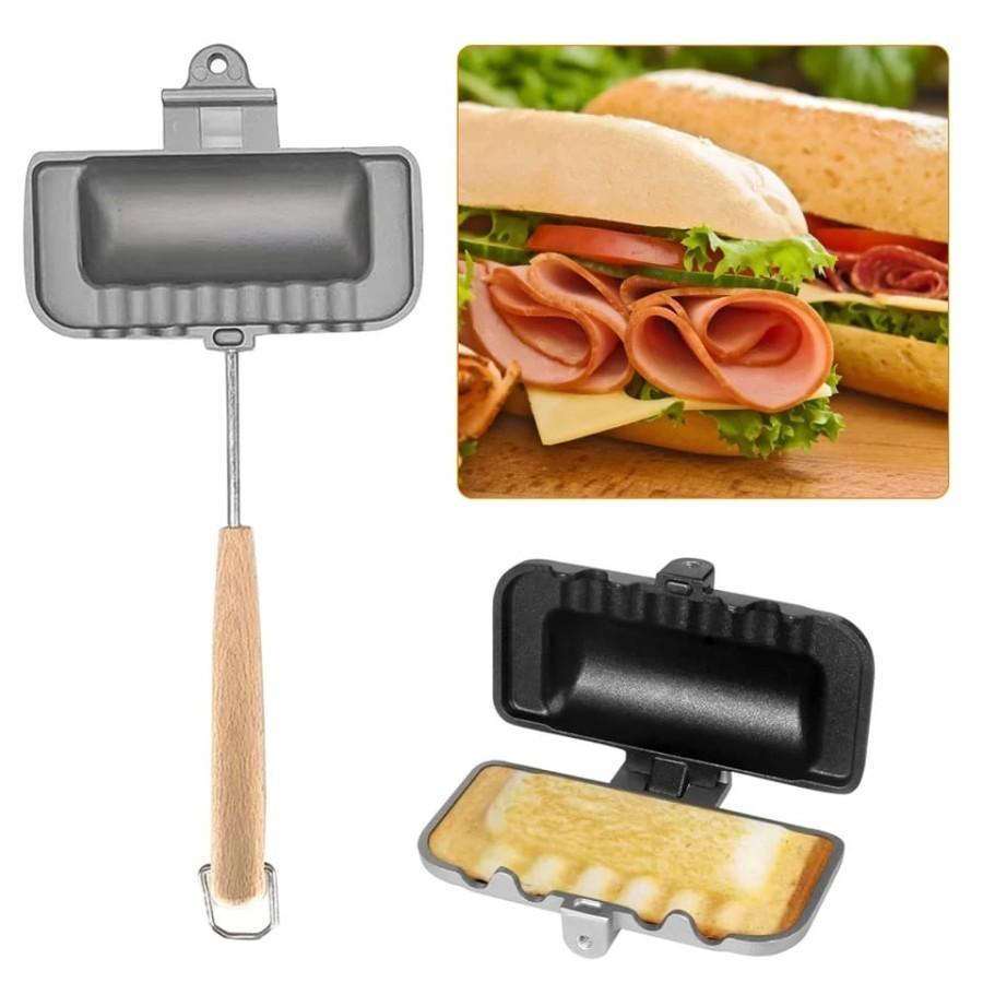 Jual Sandwich Frying Pan Pembuat Roti Bakar pemanggang roti Alumunium ...