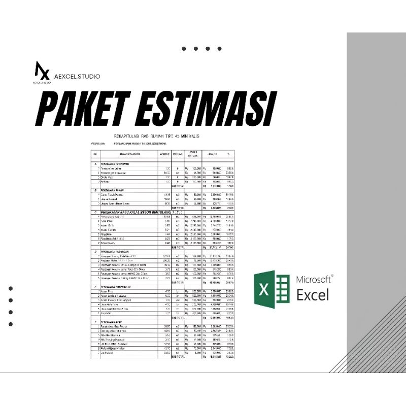 Jual JASA PERHITUNGAN RAB ( RENCANA ANGGARAN BIAYA ) | Shopee Indonesia