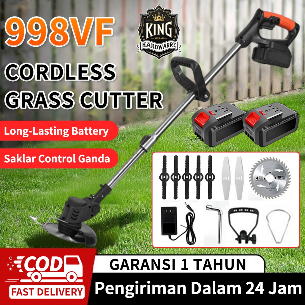 Jual ⚡Kirim 2 baterai⚡KUALITAS JERMAN BAIPUXI 48V Mesin Pemotong Rumput ...