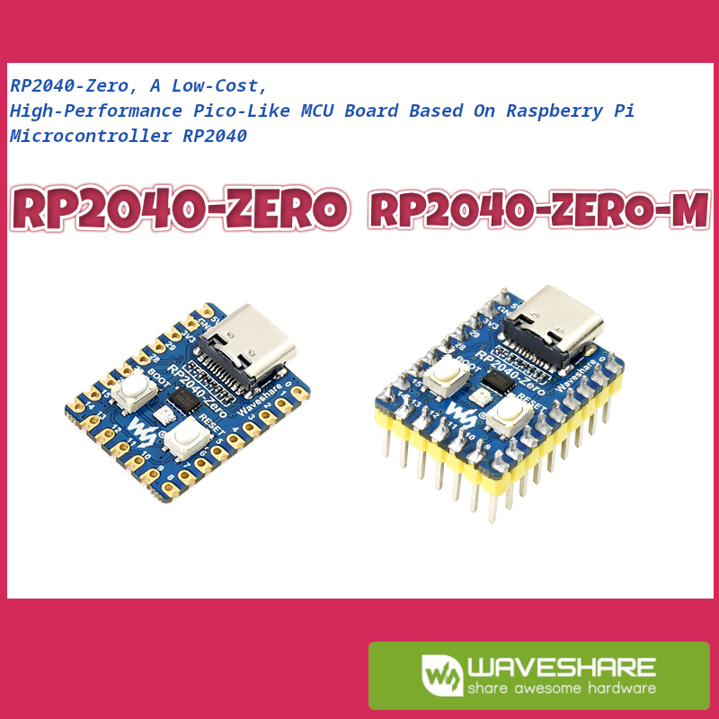 Jual Waveshare Rp2040 Zero A Pico Like Mcu Board Based On Raspberry Pi Mcu Rp2040 Mini Version 