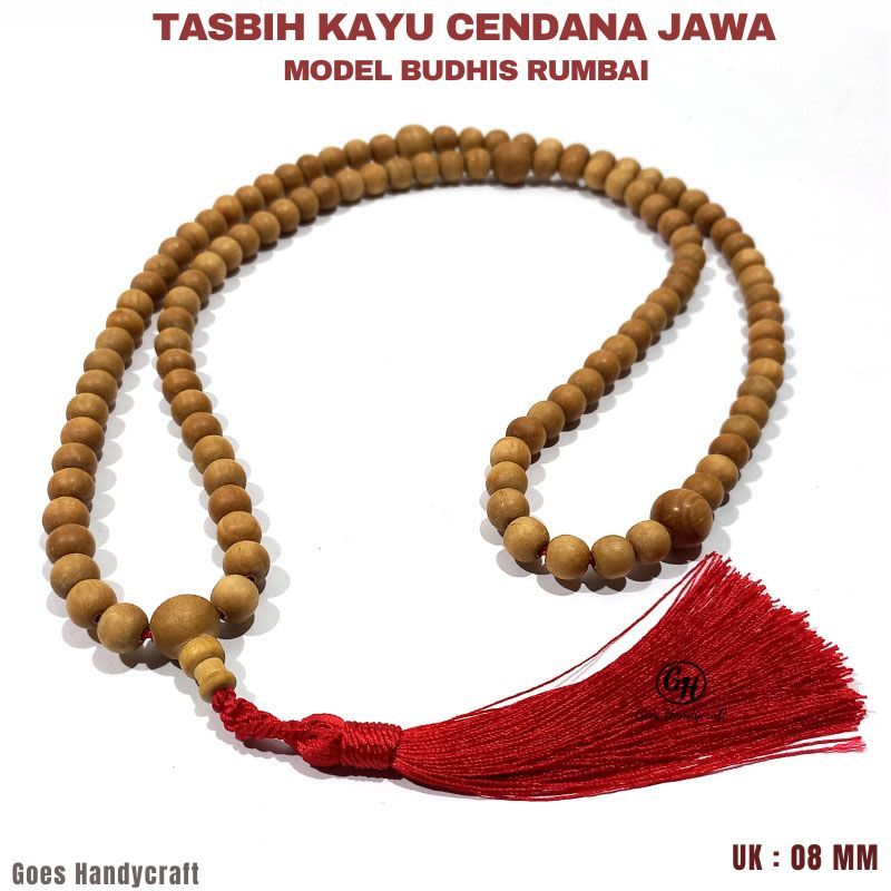 Tasbih Kayu CENDANA JAWA Cendana AROMA Wangi Model budha 108 butir