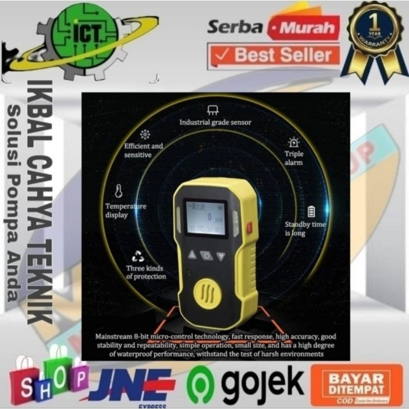 Jual HCL Hydrogen Chloride Gas Leak Detector Gas Monitor with Alarm ...