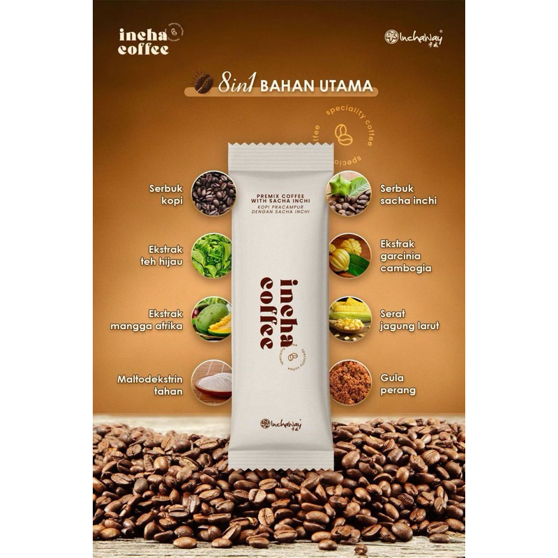 Jual inchaway incha coffee / instant coffee isi 20 sachets 500gr ...