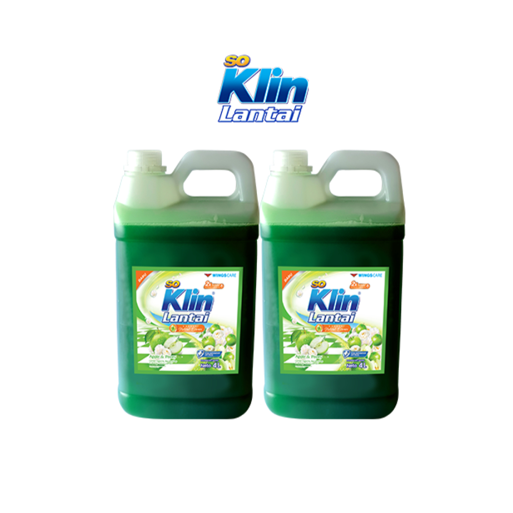 Jual Soklin Pembersih Lantai Apple And Peony Jerigen 4 Liter Hijau