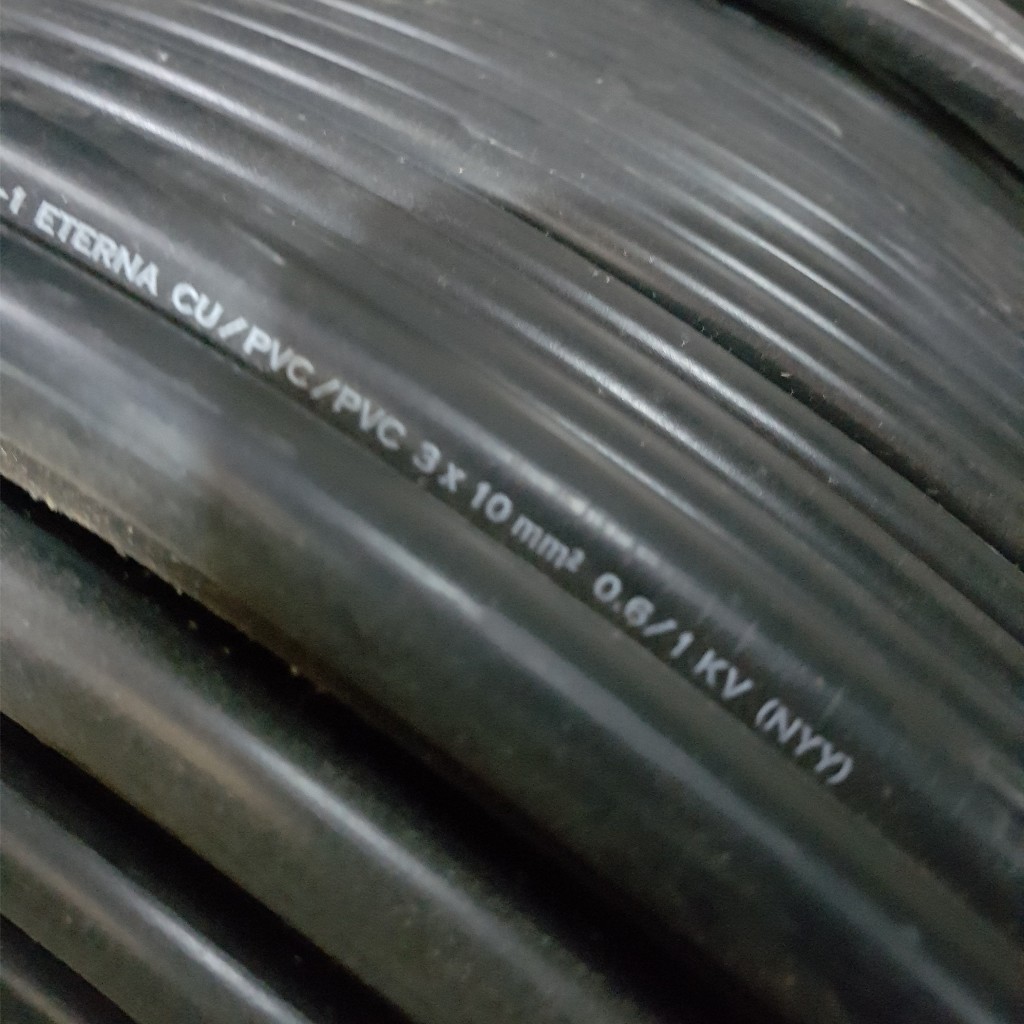 Jual ETERNA NYY 3X10 ( 100 METER ) / KABEL LISTRIK HITAM KAWAT TEMBAGA ...