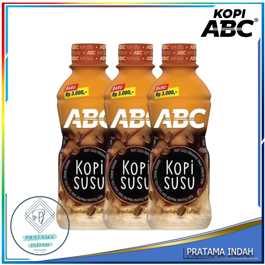 Jual KOPI SUSU ABC AFRICAN COFFE MILK BOTOL PET - 200 ML (HARGA 1 BOTOL