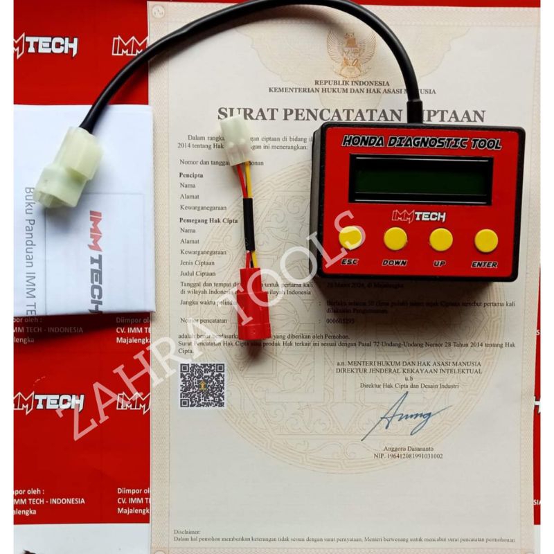 Jual Scanner HDT HondaScaner Honda Diagnostic Tools support Sepeda ...