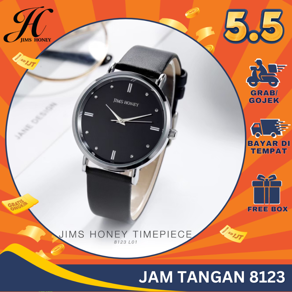Jual JIMS HONEY 8123 JAM TANGAN WANITA ANALOG ANTI AIR CEWEK MEWAH