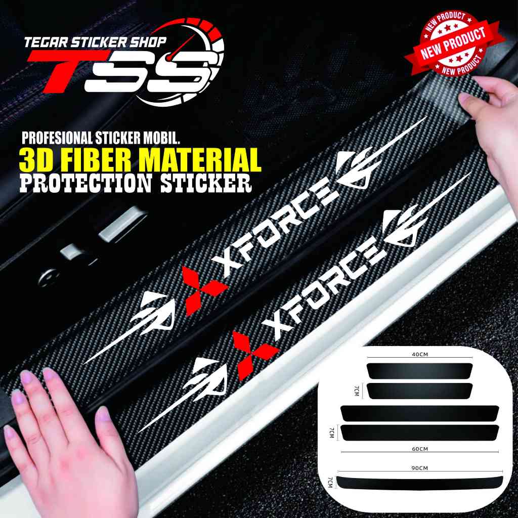 Jual Pcs Sticker Mobil Mitsubishi Xforce Sticker Sill Plate Carbon D Mobil Mitsubishi Xforce