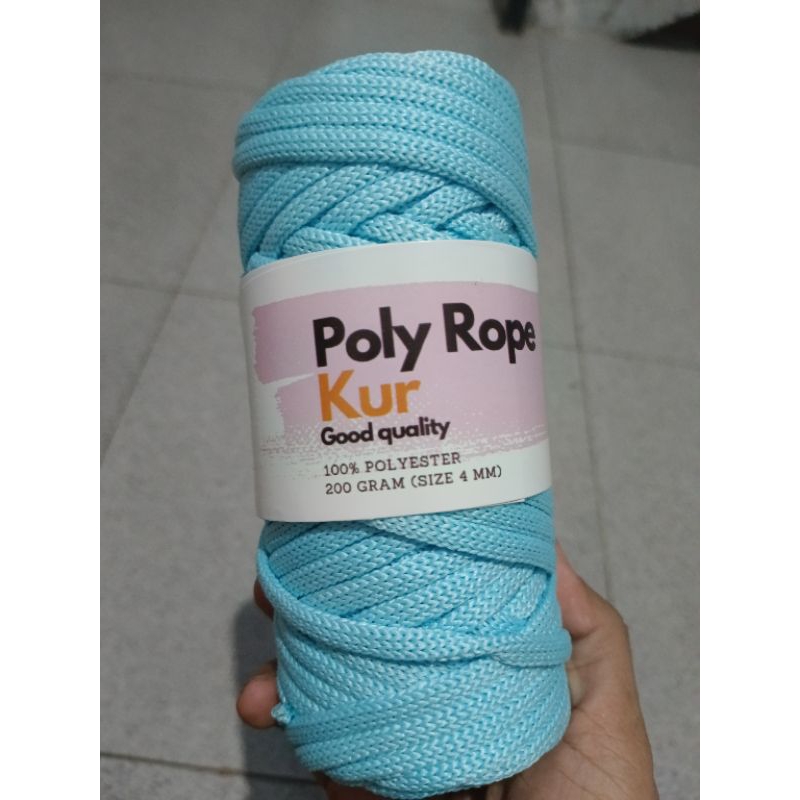 Jual Benang Rajut Poly Rope 4mm (200 gram) / Tali Kur 4mm | Shopee ...