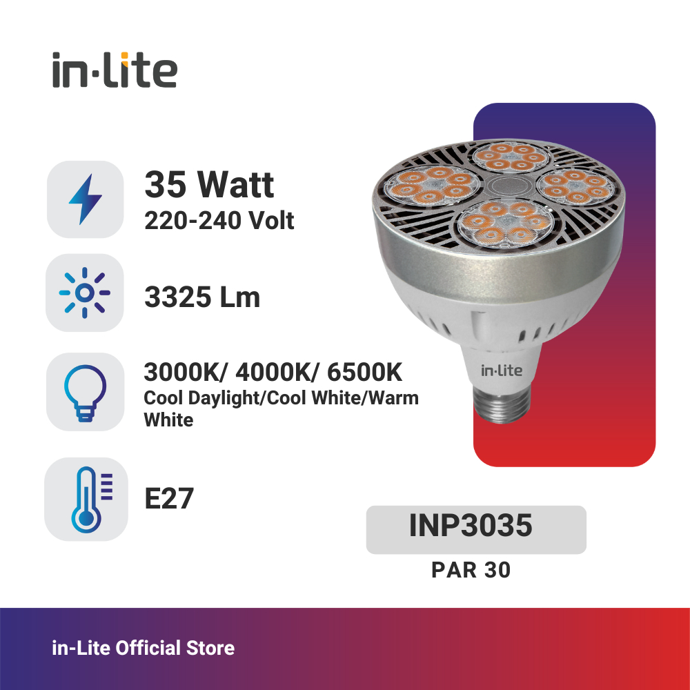 Jual LAMPU LED PAR 30 INLITE INP3035 35 Watt SOROT SPOTLIGHT | Shopee ...