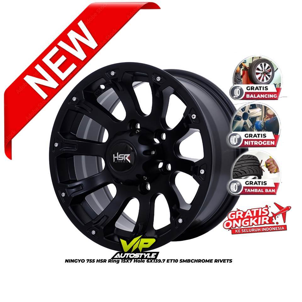 Jual Pelek Mobil R15 Ring 15 HSR NINGYO Lubang 6 D-Max Panther New ...