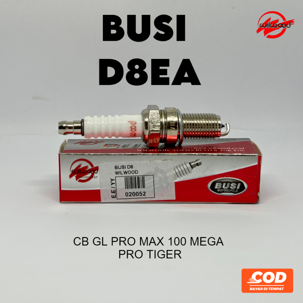 Jual BUSI TYPE D8EA CB GL PRO MAX 100 MEGA PRO TIGER WILWOOD | Shopee ...