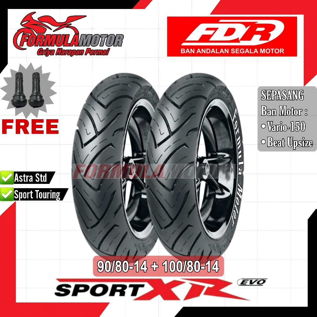 Jual 90/80-14 + 100/80-14 FDR Sport XR Evo Ring 14 Tubeless (Sport ...