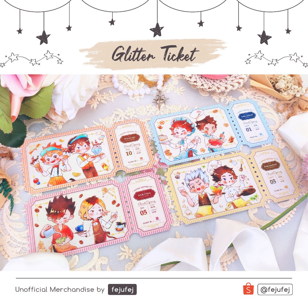 Jual [fejufej] Haikyuu Glitter Ticket | Shopee Indonesia