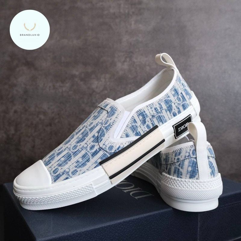 B23 Sneakers Dior Dior B23 Sneakers Slip On In Blue Jeans