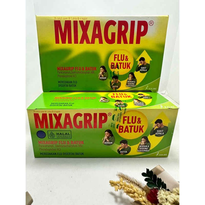 Jual Mixagrip Flu & Batuk(HIJAU) Box isi 25 strip - Obat Batuk Pilek ...