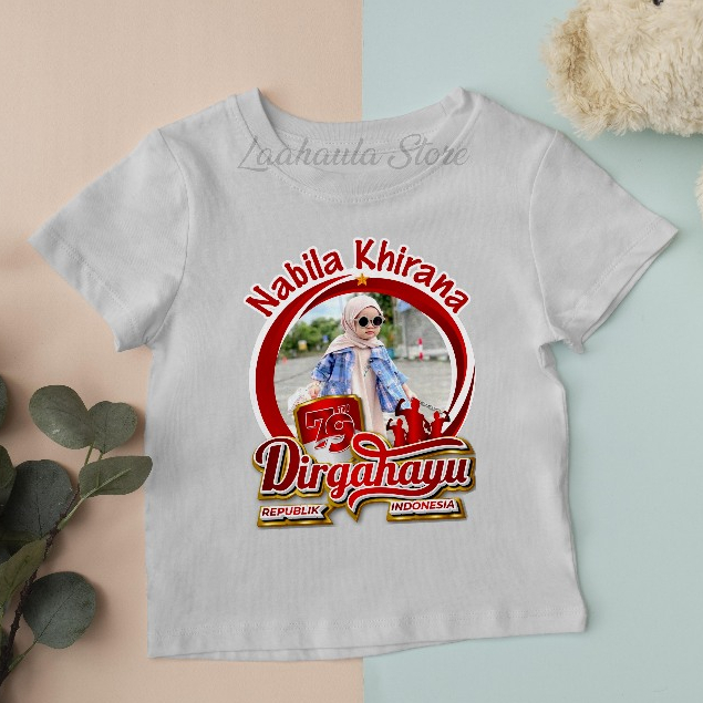 Jual Kaos Anak Hut Ri Ke 79 / Kaos Custom Anak Kemerdekaan / Kaos Anak