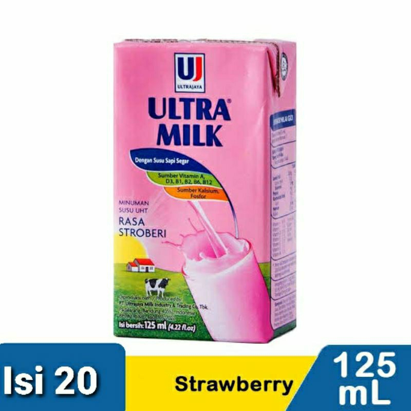 Jual Susu ULTRA MILK 125ml 1 Dus Susu Kotak UHT Full cream Rasa