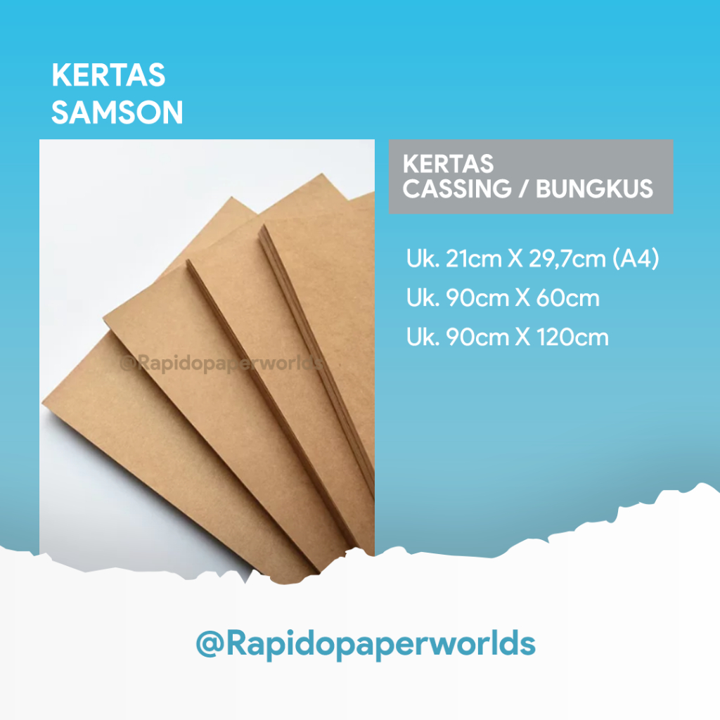 Jual [ 50 Lembar ] Kertas Samson Bungkus 80 Gram Uk 60 X 45 Cm | Shopee ...