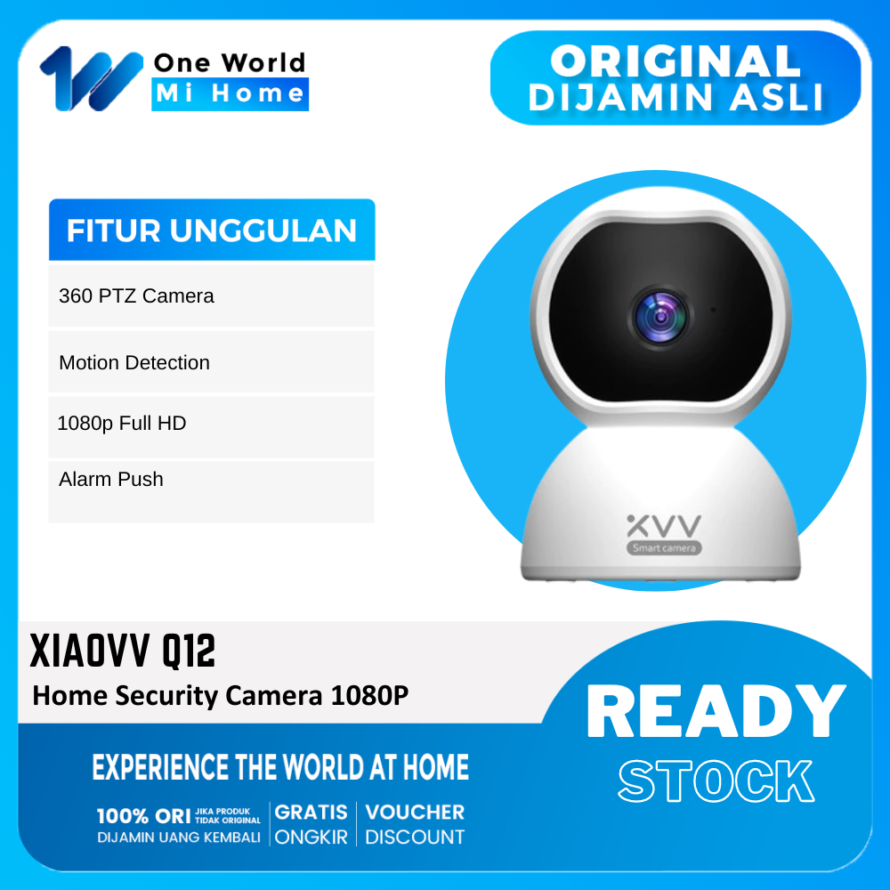 Jual XIAOVV XVV Q12 IP Camera CCTV PTZ Smart 1080P HD 2MP Kamera WiFi ...