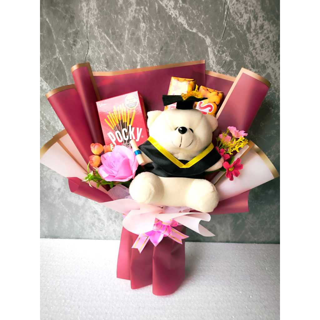 Jual Bouquet Graduation - Buket Wisuda Teddy Bear Bunga dan Coklat ...