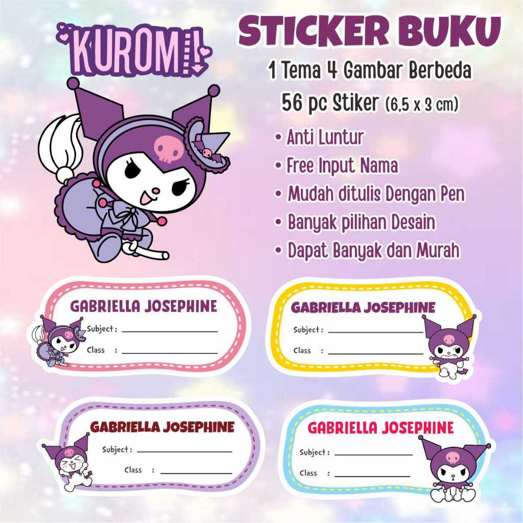 Jual Stiker Label Buku / Sticker Nama Buku Custom | Shopee Indonesia