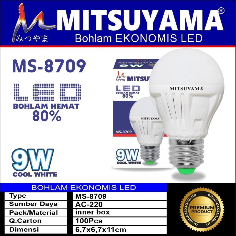 Jual Bohlam Ekonomis Lampu Led Hemat Ramah Lingkungan Mitsuyama Ms Shopee Indonesia