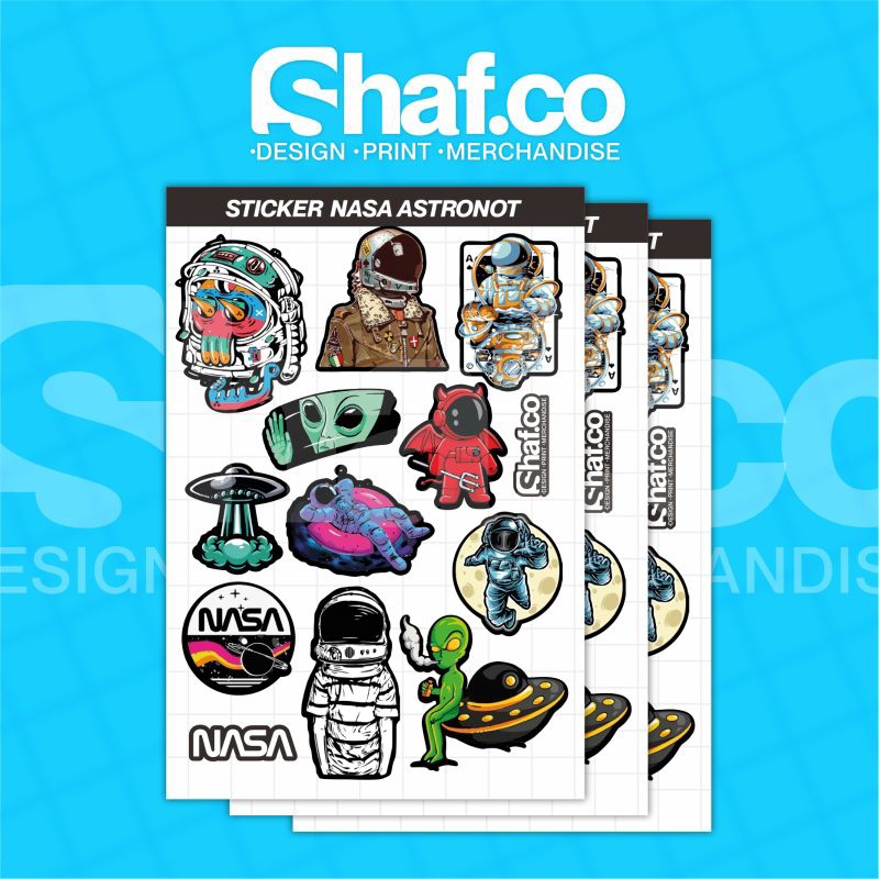 Jual STICKER PACK NASA ASTRONAUT AESTHETIC KERENN | Shopee Indonesia