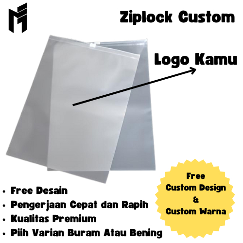 Jual Zipper Bag Custom / Zipper Pouch Custom / Zipper Produk / Ziplock ...