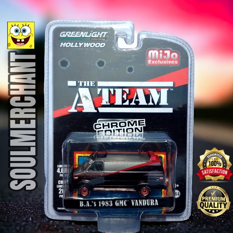 Greenlight 1/64 – 1983 GMC Vandura Van The A-Team (B.A.'s Aged Version) – Modèle Réduit Diecast