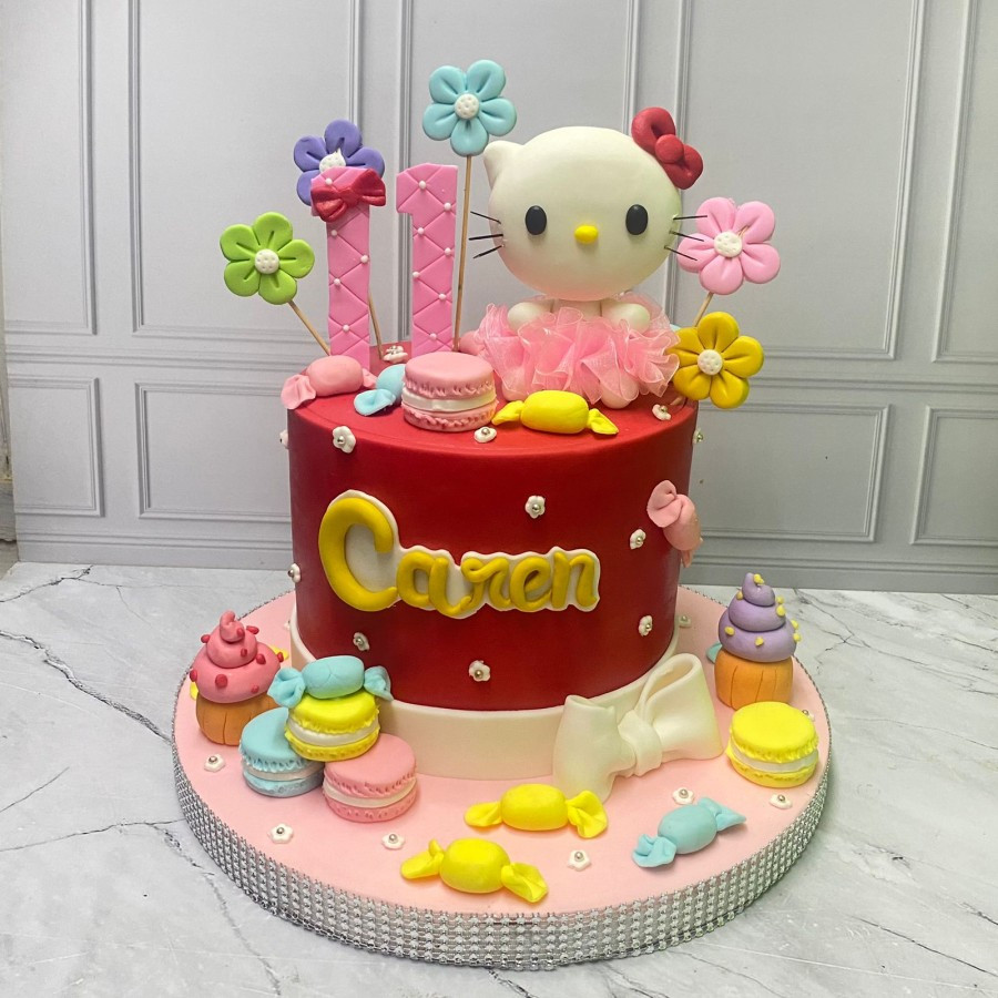 Jual Kue Ulang Tahun / Birthday Cake Tema Hello Kitty / Kue Ultah