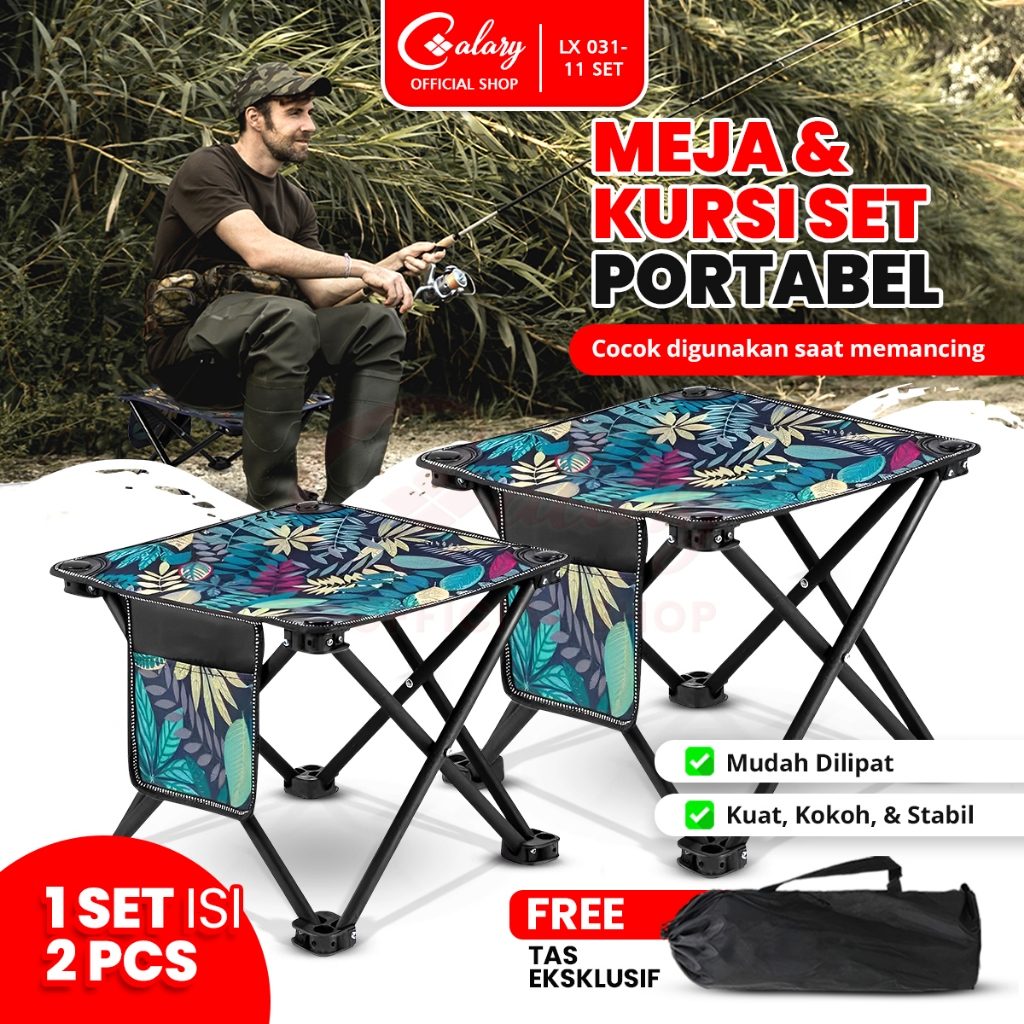 Jual CALARY Meja Kursi Lipat Meja Kerja Meja Portable dengan Klip ...