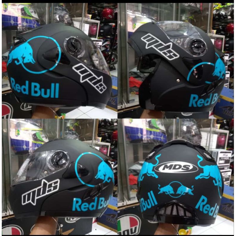 Jual Helm MDS PRO RIDER REDBULL /modular | Shopee Indonesia