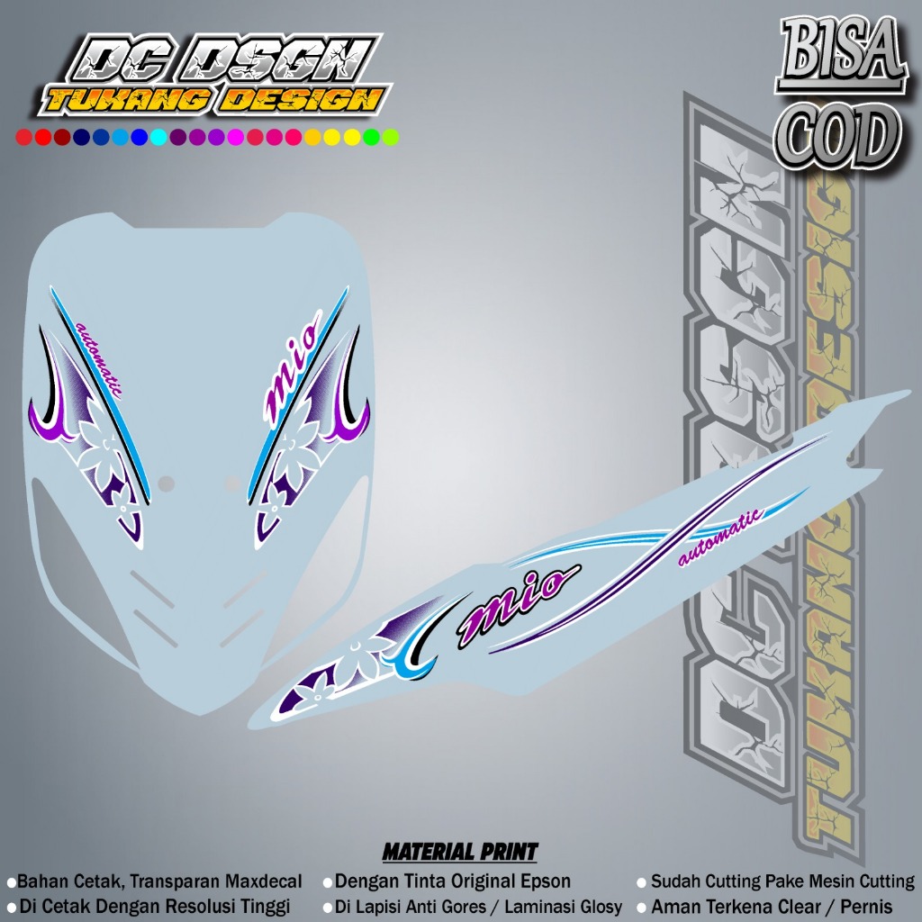Jual Sticker striping YAMAHA MIO Smile, striping MIO Sporty Transparan ...