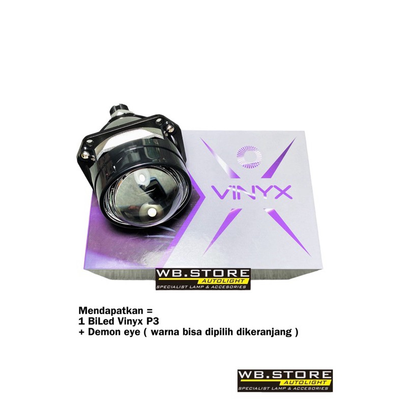Jual PAKET BILED VINYX P3 P4 60 WATT 50 watt 2.5 inch PURPLE LENS BILED ...